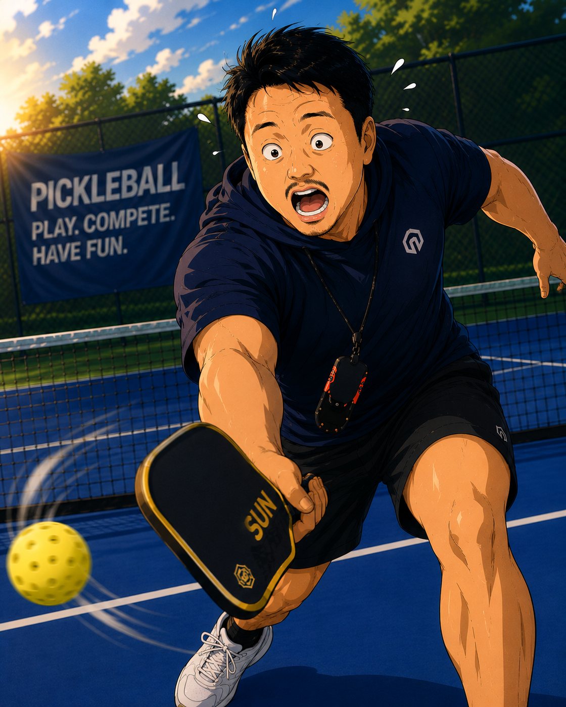 Xiong lunging in vain